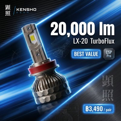 KENSHO Beam LX-20 TurboFlux ไฟหน้า LED 20,000 ลูเมน