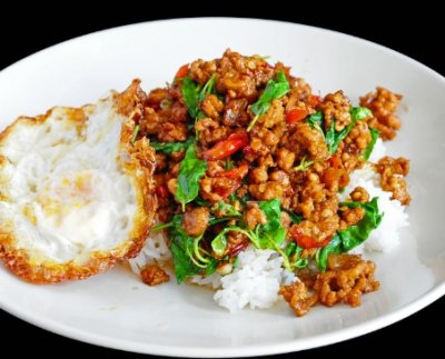 เมนู ข้าว (หมู) + ไข่ดาว
