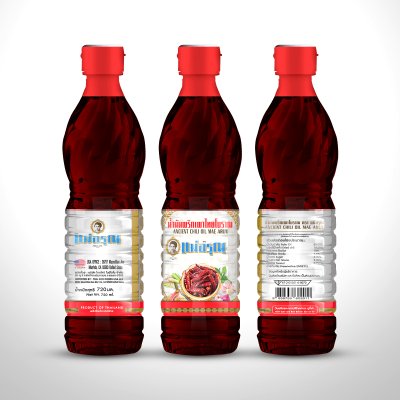 น้ำมันพริกเผาไทยโบราณ ตราแม่อรุณ 720 ml.