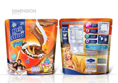 เครื่องดื่มมอลล์สกัดรสช็อคโกแลตปรุงสำเร็จชนิดผง เดลิดัชช์ 3in1