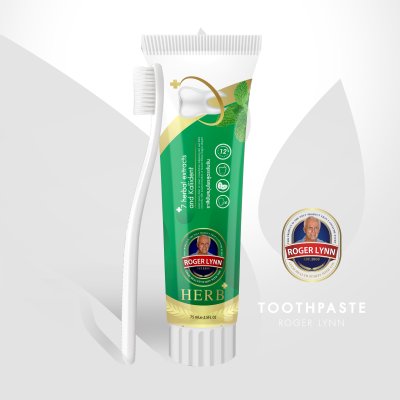 ยาสีฟันสมุนไพร สูตรเข้มข้น ตราโรเจอร์ 75 ml.