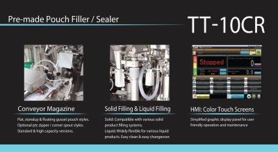PACRAFT -TT-10CR Pre-made Pouch Filler / Sealer