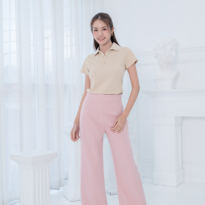 [ไม่มีโลโก้] HPYT DryTech Slim Fit Polo For Her "สีเบจ"