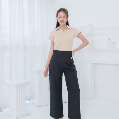 [ไม่มีโลโก้] HPYT DryTech Slim Fit Polo For Her "สีเบจ"