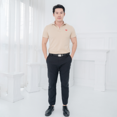 HPYT DryTech Slim Fit Polo For Him "สีเบจ"