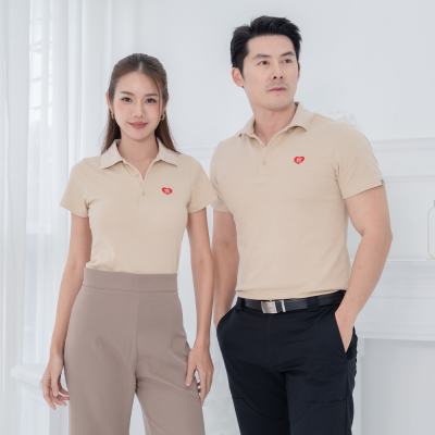 HPYT DryTech Slim Fit Polo For Him "สีเบจ"