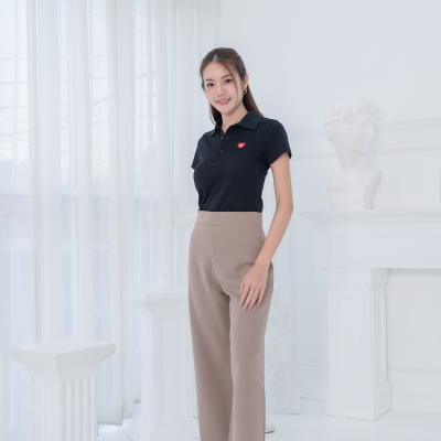 HPYT DryTech Slim Fit Polo For Her "สีดำ"