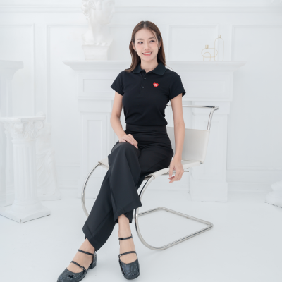 HPYT DryTech Slim Fit Polo For Her "สีดำ"