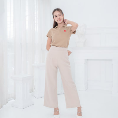 HPYT DryTech Slim Fit Polo For Her "สีลาเต้"