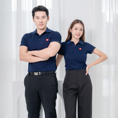 HPYT DryTech Slim Fit Polo For Her "สีกรมท่า"