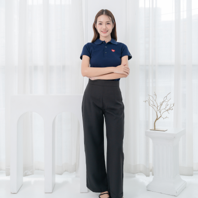 HPYT DryTech Slim Fit Polo For Her "สีกรมท่า"