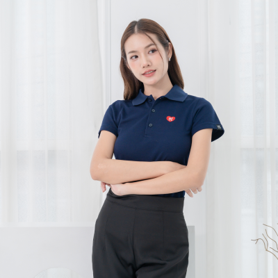HPYT DryTech Slim Fit Polo For Her "สีกรมท่า"