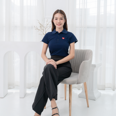 HPYT DryTech Slim Fit Polo For Her "สีกรมท่า"