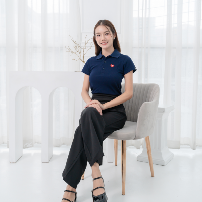 HPYT DryTech Slim Fit Polo For Her "สีกรมท่า"