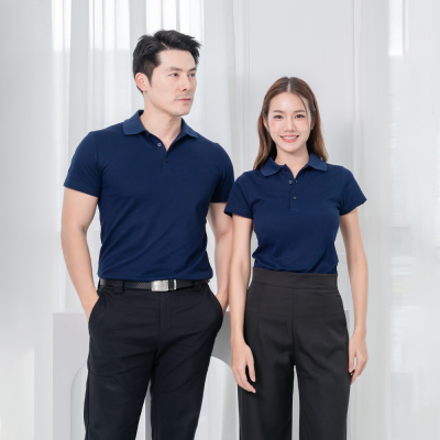 [ไม่มีโลโก้] HPYT DryTech Slim Fit Polo For Her "สีกรมท่า"