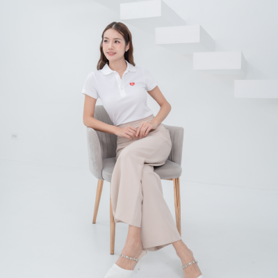 HPYT DryTech Slim Fit Polo For Her "สีขาว"