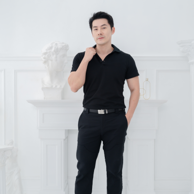 [ไม่มีโลโก้] HPYT DryTech Slim Fit Polo For Him "สีดำ"