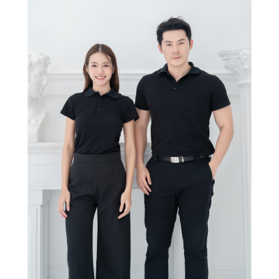 (No Logo) HPYT DryTech Slim Fit Polo For Him - Black