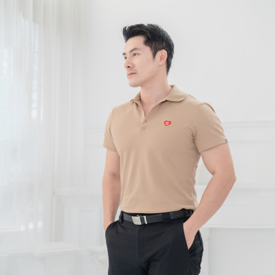 HPYT DryTech Slim Fit Polo For Him "สีลาเต้"
