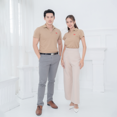 HPYT DryTech Slim Fit Polo For Him "สีลาเต้"