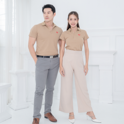 HPYT DryTech Slim Fit Polo For Him "สีลาเต้"