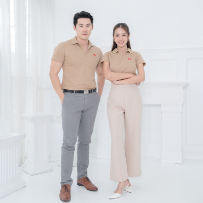 HPYT DryTech Slim Fit Polo For Him "สีลาเต้"