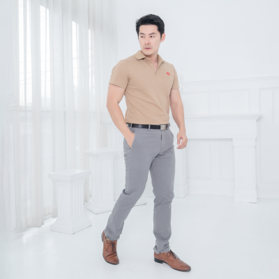 HPYT DryTech Slim Fit Polo For Him "สีลาเต้"