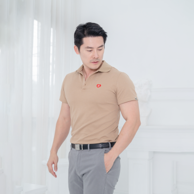 HPYT DryTech Slim Fit Polo For Him "สีลาเต้"