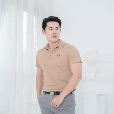HPYT DryTech Slim Fit Polo For Him "สีลาเต้"
