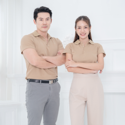 (No Logo) HPYT DryTech Slim Fit Polo For Him - Latte