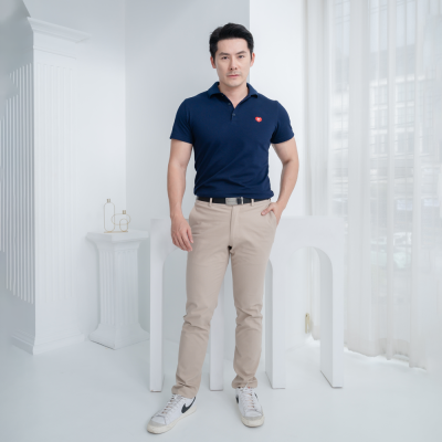 HPYT DryTech Slim Fit Polo For Him "สีกรมท่า"