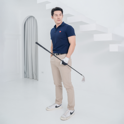 HPYT DryTech Slim Fit Polo For Him "สีกรมท่า"
