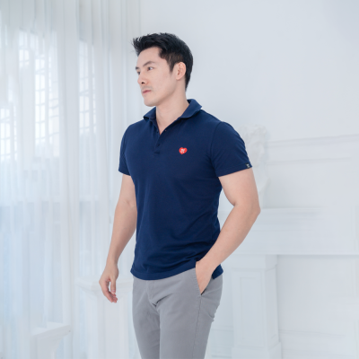 HPYT DryTech Slim Fit Polo For Him "สีกรมท่า"