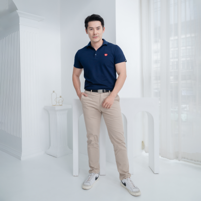 HPYT DryTech Slim Fit Polo For Him "สีกรมท่า"