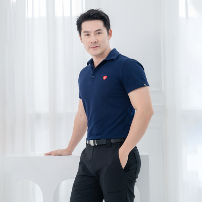 HPYT DryTech Slim Fit Polo For Him "สีกรมท่า"
