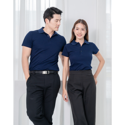 [ไม่มีโลโก้] HPYT DryTech Slim Fit Polo For Him "สีกรมท่า"