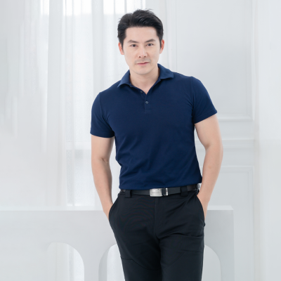 [ไม่มีโลโก้] HPYT DryTech Slim Fit Polo For Him "สีกรมท่า"
