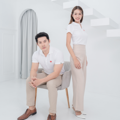 HPYT DryTech Slim Fit Polo For Him "สีขาว"
