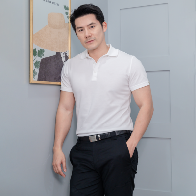 (No Logo) HPYT DryTech Slim Fit Polo For Him - White