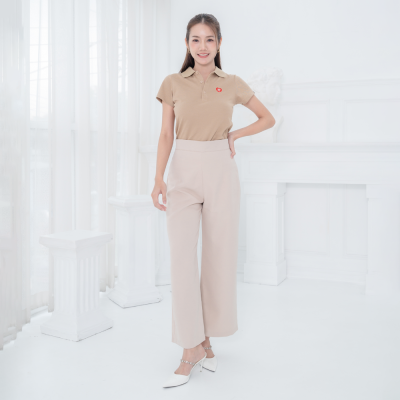 HPYT Easy Pants for her กางเกงขายาวผู้หญิง "สีครีม"