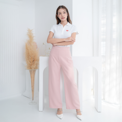 HPYT Easy Pants for her กางเกงขายาวผู้หญิง "สีชมพู"