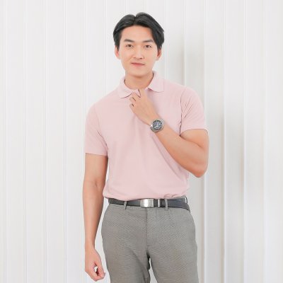 เสื้อโปโล "รุ่นไม่มีกระเป๋า" สีชมพูอ่อน เสื้อโปโล "รุ่นไม่มีกระเป๋า" สีชมพูอ่อน