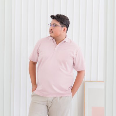 เสื้อโปโล "รุ่นไม่มีกระเป๋า" สีชมพูอ่อน เสื้อโปโล "รุ่นไม่มีกระเป๋า" สีชมพูอ่อน