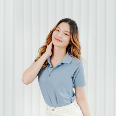 เสื้อโปโล "รุ่นไม่มีกระเป๋า" สีฟ้าคราม เสื้อโปโล "รุ่นไม่มีกระเป๋า" สีฟ้าคราม