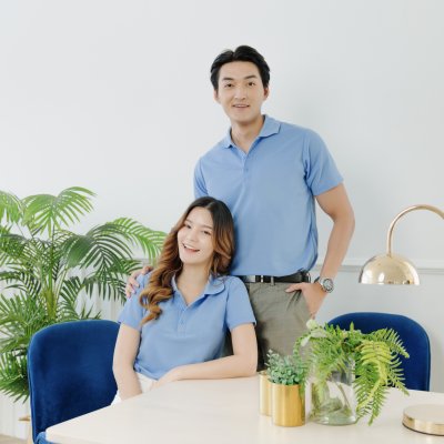 เสื้อโปโล "รุ่นไม่มีกระเป๋า" สีฟ้าเฟรนซ์บลู เสื้อโปโล "รุ่นไม่มีกระเป๋า" สีฟ้าเฟรนซ์บลู