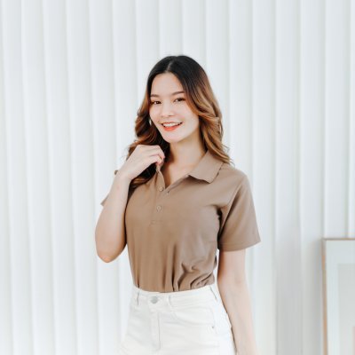 เสื้อโปโล "รุ่นไม่มีกระเป๋า" สีม็อคค่า เสื้อโปโล "รุ่นไม่มีกระเป๋า" สีม็อคค่า