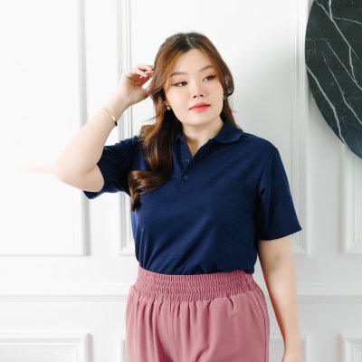 เสื้อโปโล "รุ่นไม่มีกระเป๋า" สีกรมท่า เสื้อโปโล "รุ่นไม่มีกระเป๋า" สีกรมท่า