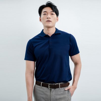 เสื้อโปโล "รุ่นไม่มีกระเป๋า" สีกรมท่า เสื้อโปโล "รุ่นไม่มีกระเป๋า" สีกรมท่า