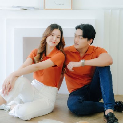 เสื้อโปโล "รุ่นไม่มีกระเป๋า" สีส้มแอปริคอต เสื้อโปโล "รุ่นไม่มีกระเป๋า" สีส้มแอปริคอต