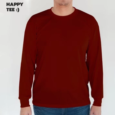 เสื้อคนงาน IB คอกลม ฟรีไซส์ - สีแดงเลือดหมู